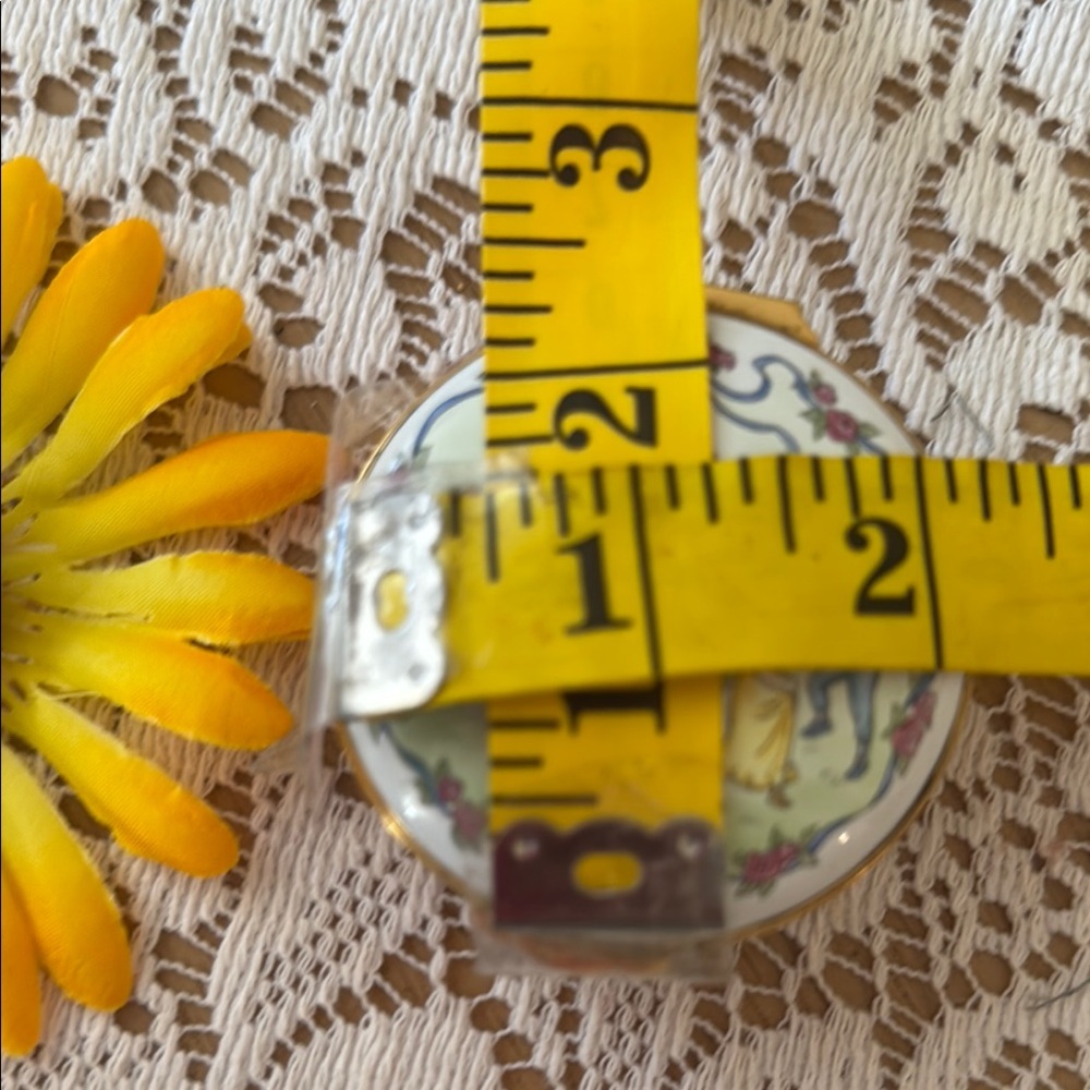 💐Crummles & Co; Vintage, Made in England - Enamel Maypole Kate Greenway Trinket - Picture 8 of 10